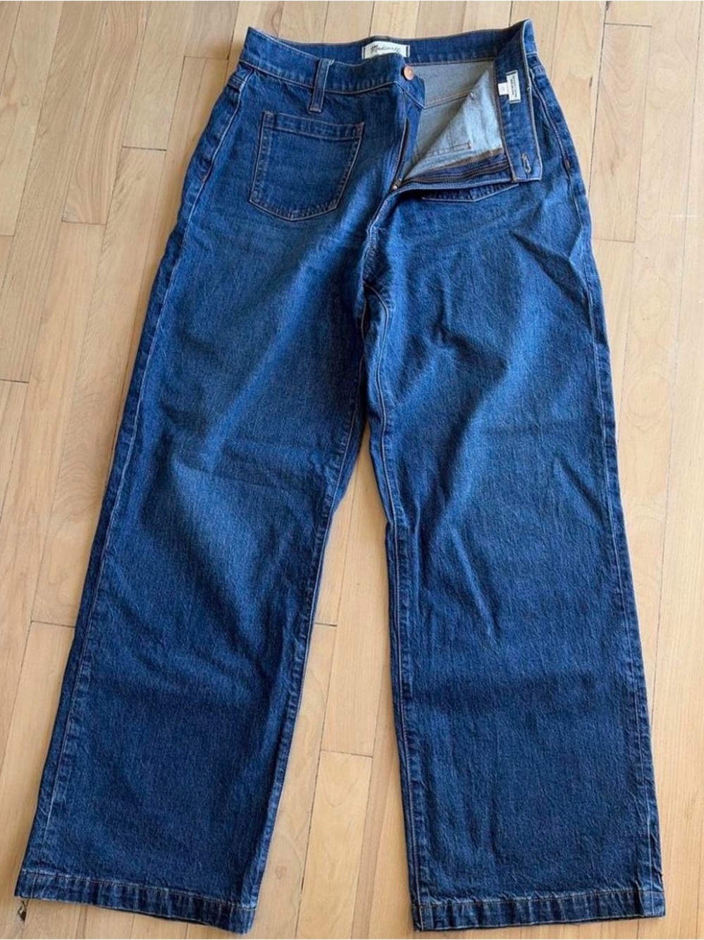 Madewell perfect vintage wide leg jean Dark Blue Denim Jeans size 29 like new